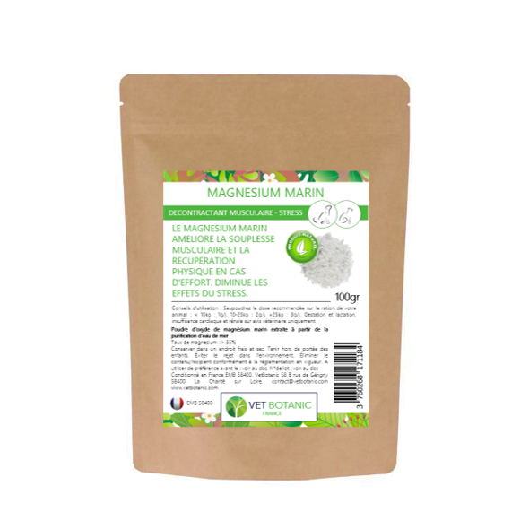 MAGNESIUM MARIN – Décontraction musculaire et stress chez le chien et le chat