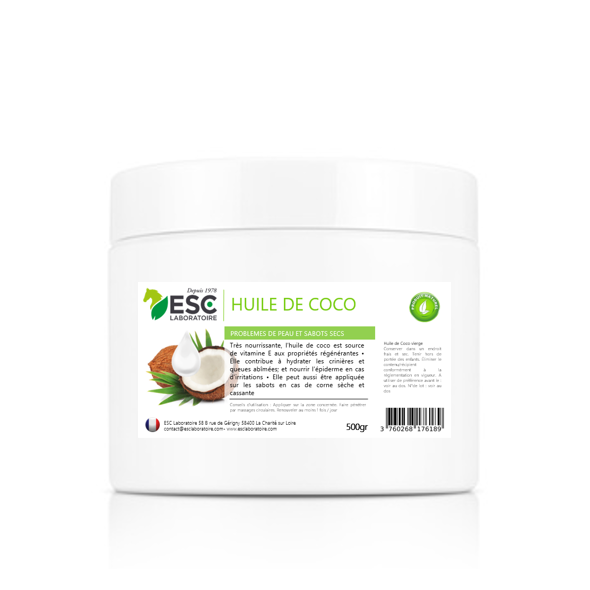 HUILE DE COCO peau sèche et sabots cassants