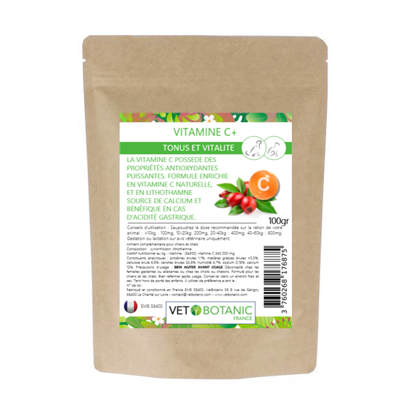 VITAMINE C + – Vitalité et Immunité chiens et chats